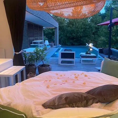 Duinenhuisje, Poolhouse Met Prive Zwembad En Buitendouche Hébergement de vacances